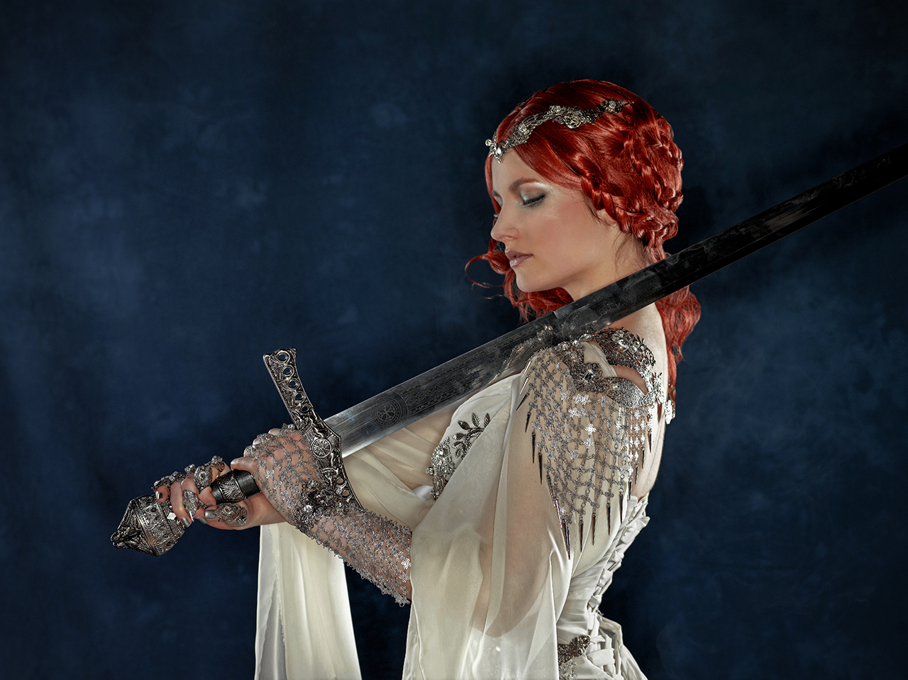 Medieval Sword Lady Avalon Shooting 2015 Dame Medievale Alain Naim Flora Faenix Jennifer Groët A Mon Seul Désir