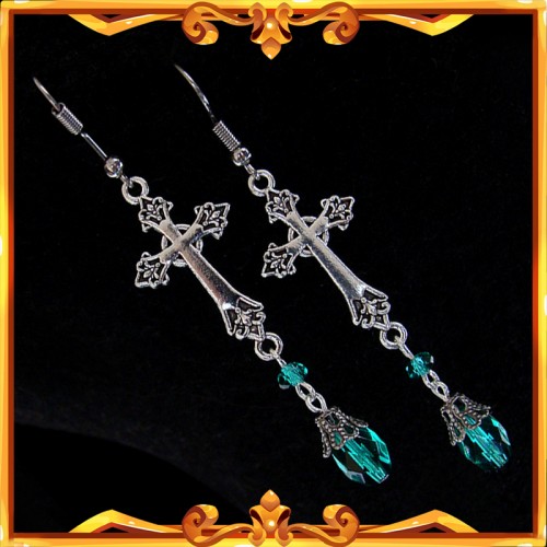 Boucles d'Oreilles "Requiem" Emeraude