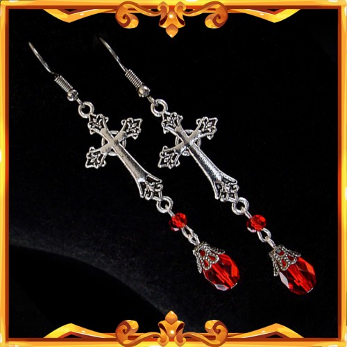 Boucles d'Oreilles "Requiem" Rubis