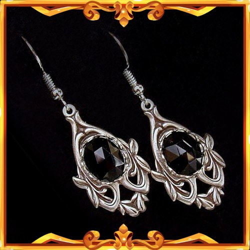 Gothic Black "Avalon" Earrings