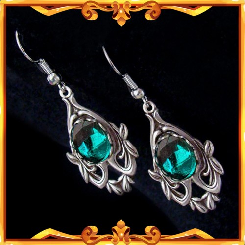 Boucles d'Oreilles "Avalon" Emeraude