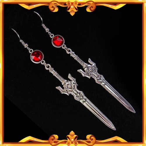 Medieval Earrings "Flames Sword"