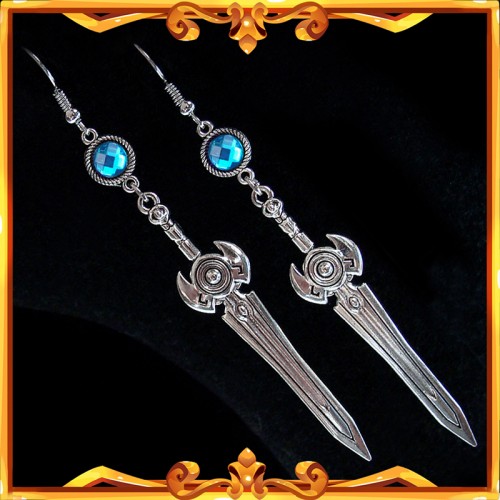 Boucles d'Oreilles "Sabre d'Azur"