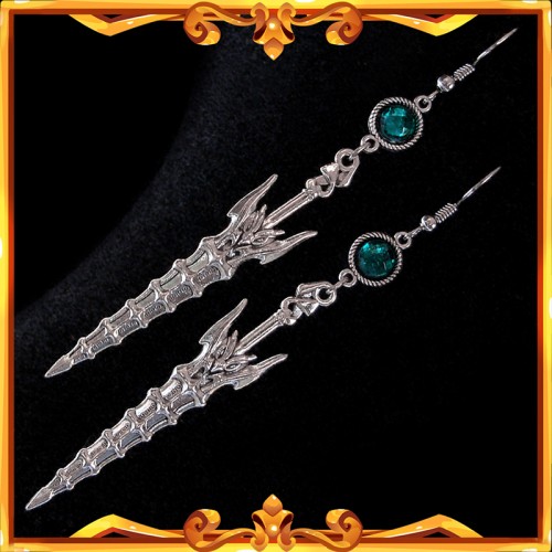 Heroic Fantasy Earrings "Tribal Sword"
