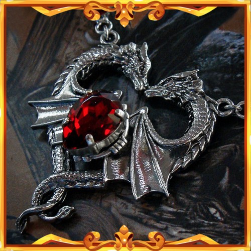 Collier "Coeur de Dragon" Rubis