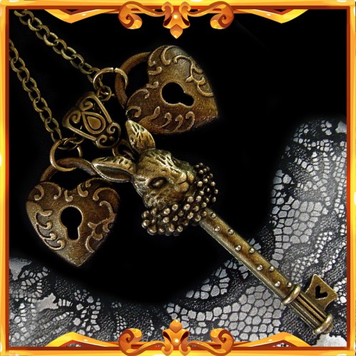 Collier "La Clef de Wonderland" Bronze