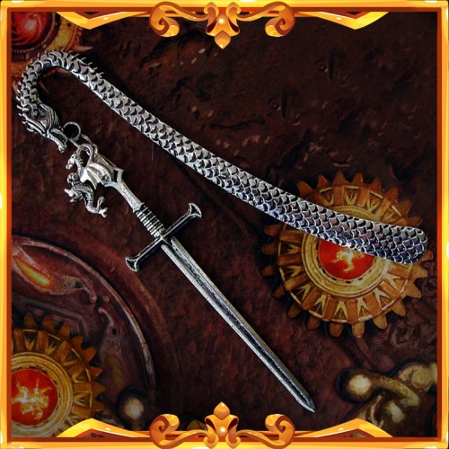 Dragon and Sword Bookmark Medieval Signet at A MON SEUL DESIR Boutique