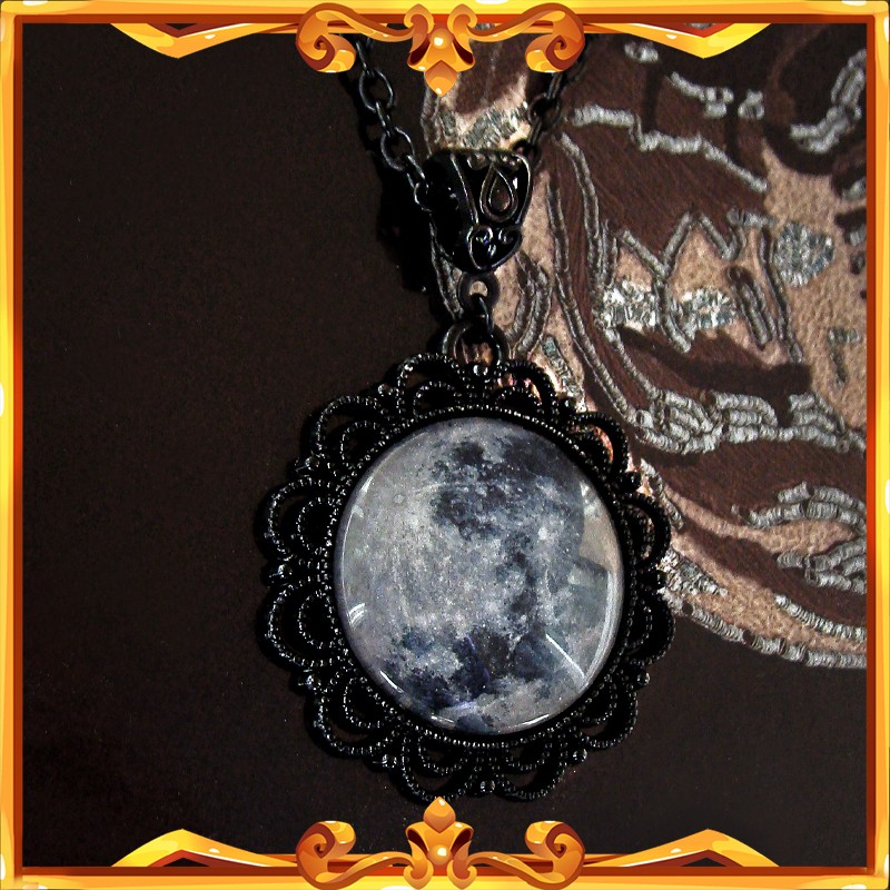Collier Pendentif Sigil De Lilith – Bijou Gothique Hécate Lune & Lucifer – Symbole Puissant Déesse Païenne Indépendance Féminine En Acier Inoxydable