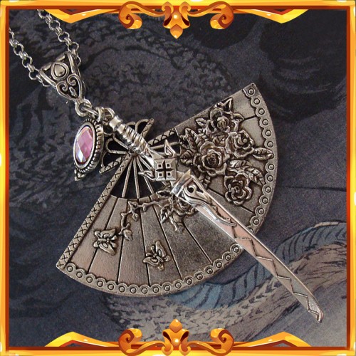 Collier sabre & éventail "Sakura"