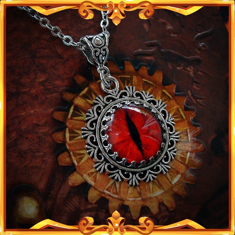 Gothic Red Eye Necklace at A MON SEUL DESIR Boutique