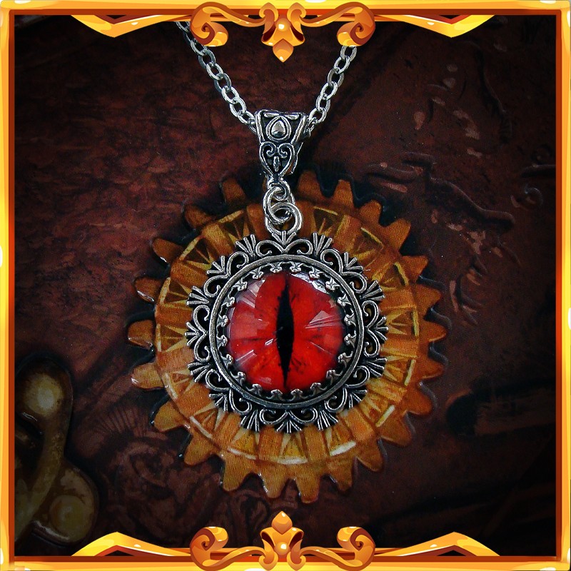 Gothic Red Eye Necklace at A MON SEUL DESIR Boutique