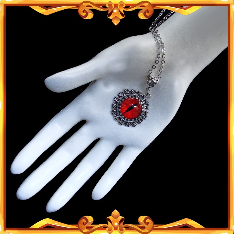 Gothic Red Eye Necklace at A MON SEUL DESIR Boutique