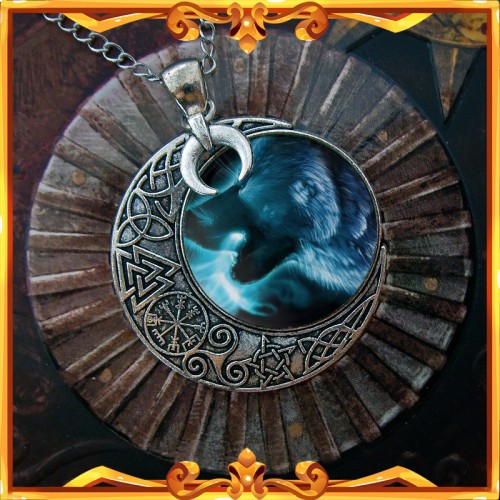 Viking Wolf "Borealis" Necklace
