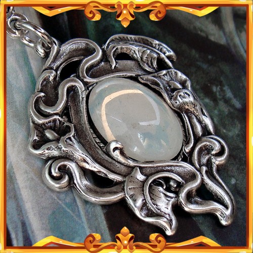 White Opal "Elve's Heart" Necklace