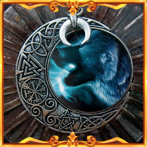 Viking Wolf "Borealis" Necklace