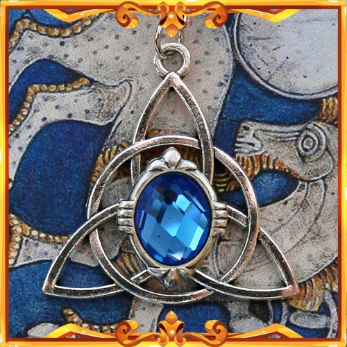 Collier Celtique "Triquetra" Saphir