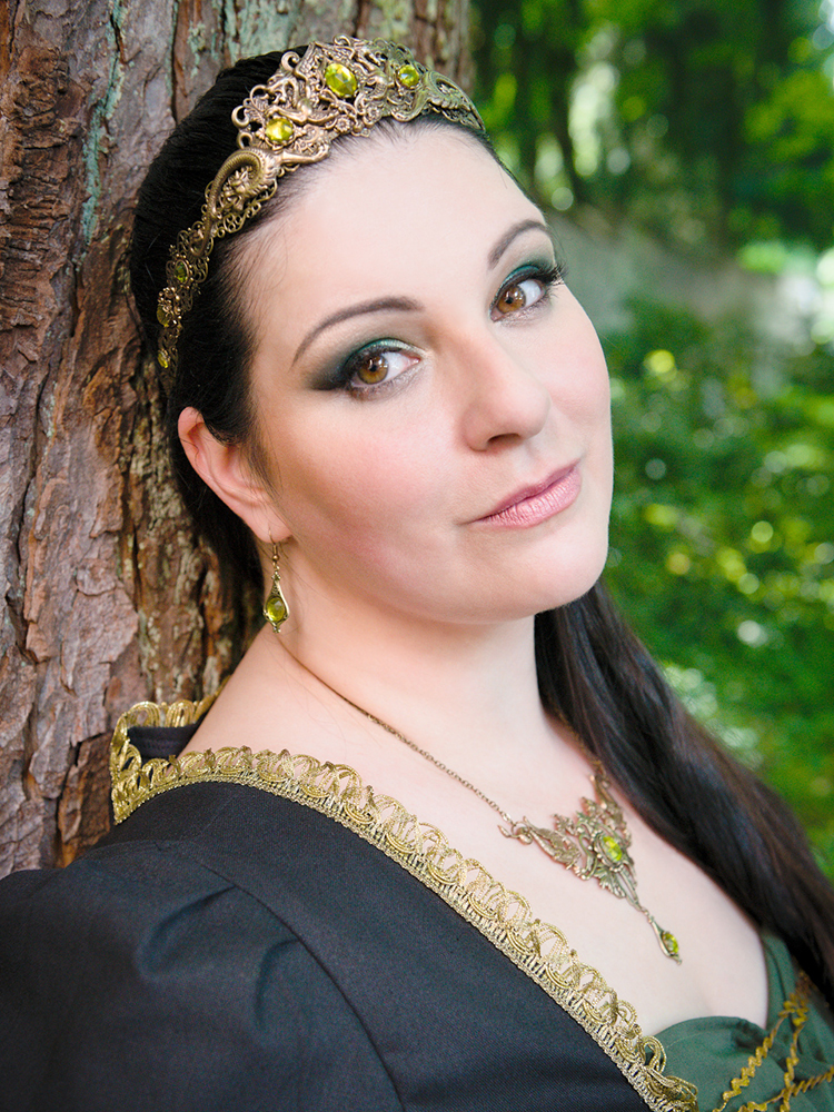 young woman ready for the medieval fair