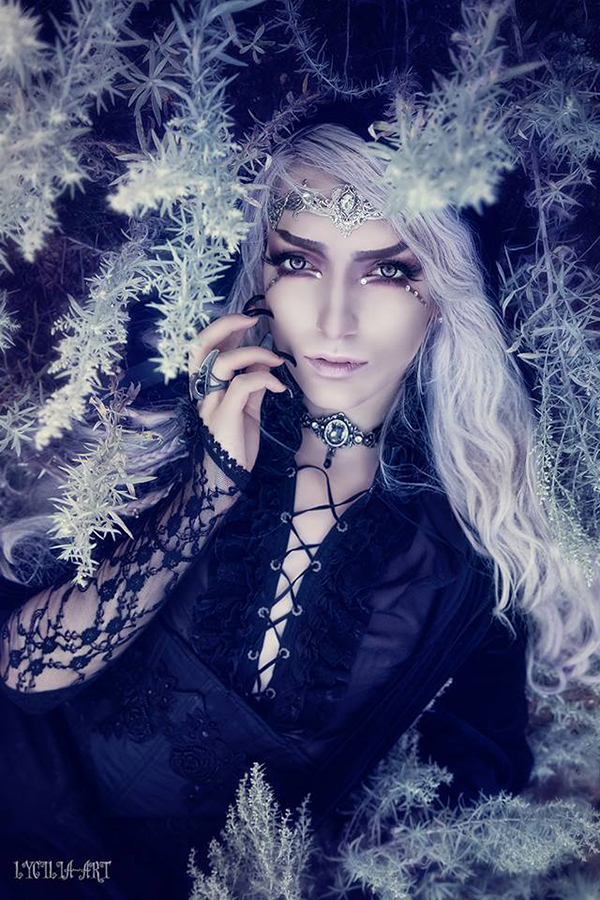 Valentin Lucien Winter is a gothic model with his jewels from A Mon Seul Désir Boutique