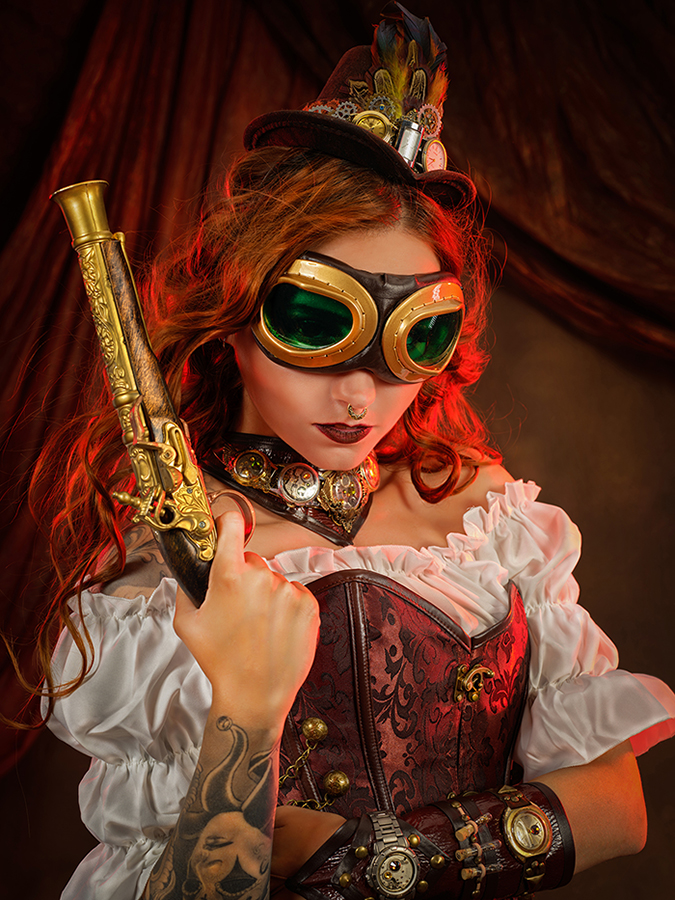 French Steampunk Girl photoshoot 2022