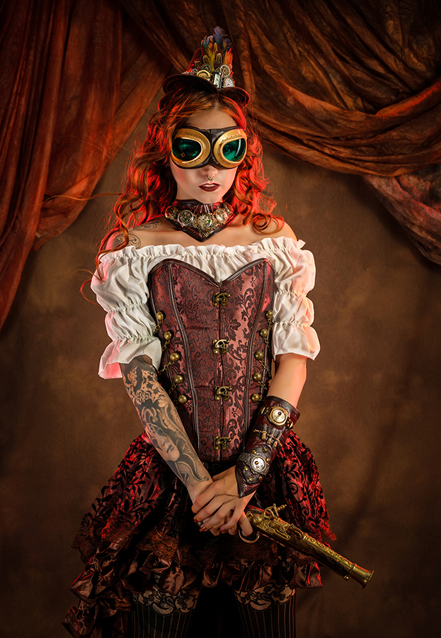 French Steampunk Girl photoshoot 2022
