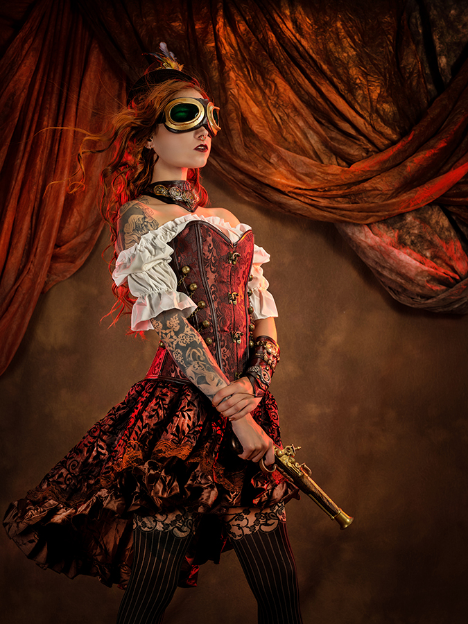 French Steampunk Girl photoshoot 2022