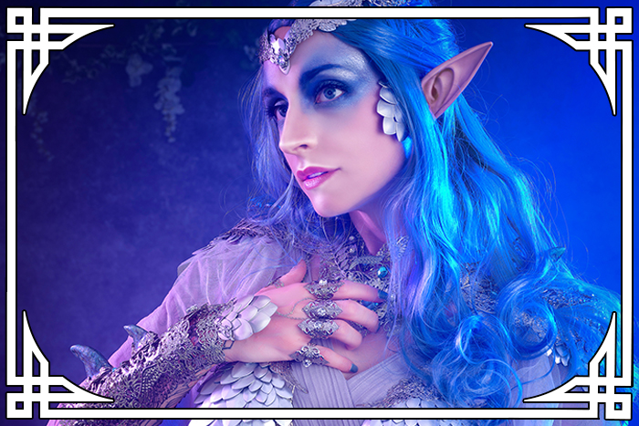 elf girl in fantasy cosplay photoshoot
