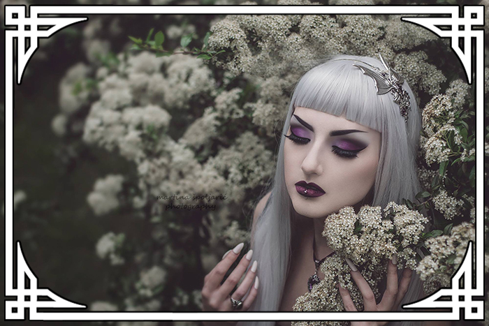 Gothic Model Obsidian Kertu photographed by Martina Špoljarić with Jewelry by A Mon Seul Désir Boutique in 2016