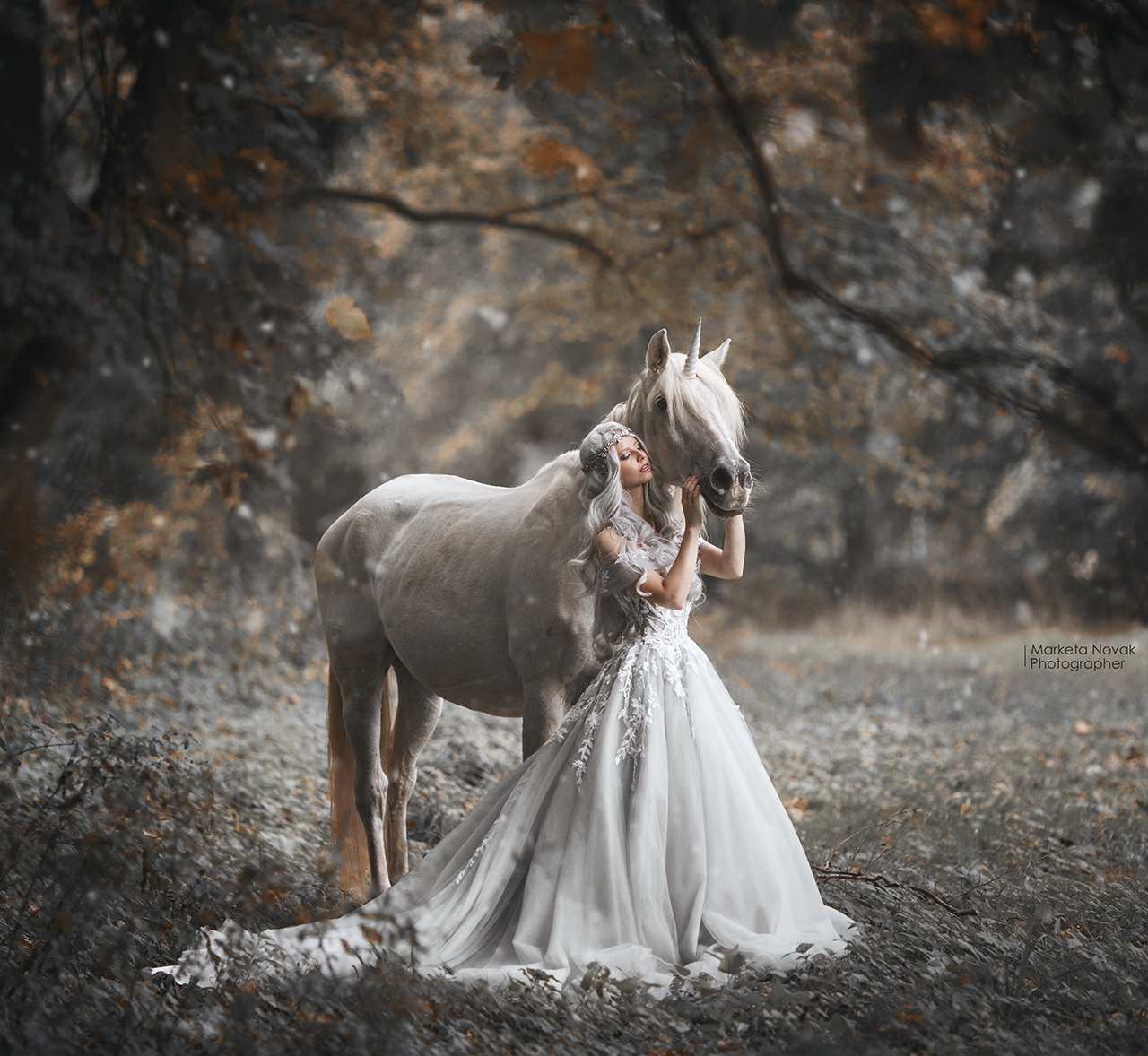 Licorne Blanche Shooting Princesse Elfique 2018 Marketa Novak Bára Marková Victory Salon A Mon Seul Désir