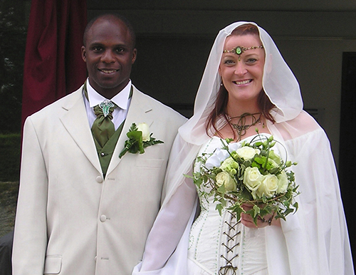 Séverine et son diadème elfique pour son Mariage féerique