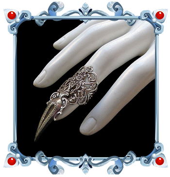gothic claw ring for vampire