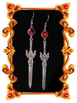 SWORD MEDIEVAL FANTASY EARRINGS