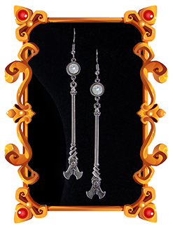 boucles d'oreilles baton de sorcier baguette magique