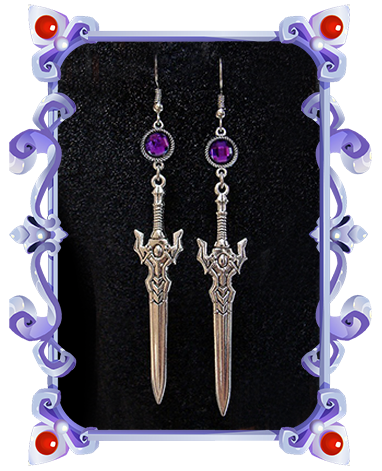 SWORD MEDIEVAL FANTASY EARRINGS