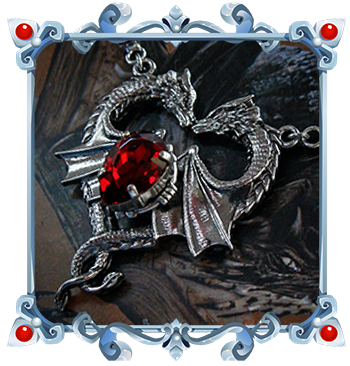 Dragon's Heart, a medieval and romantic necklace