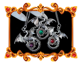 Collier Pendentif Dragon Medieval Fantastique