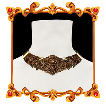 Devenez la reine de Westeros avec ce Collier médiéval au Lion rugissant librement inspiré par Cersei Lannister dans Game of Thrones : Hear me Roar