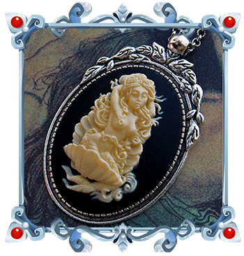 Mermaid Cameo Necklace Mythology Sea Goddess