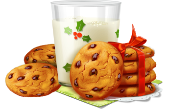 Cookies de Noël & Verre de Lait