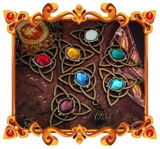 Triquetra Necklace celtic collection colors
