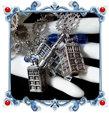 collier Tardis police box Dr Who cadeau pour Geek