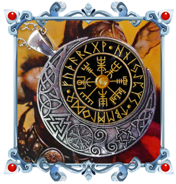 Celtic Necklace with Vegvisir the famous viking compass