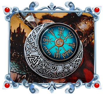 Collier Vegvisir Talisman Viking Medaillon