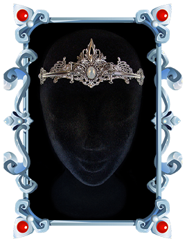 Couronne medievale Chevaleresse blanc opale