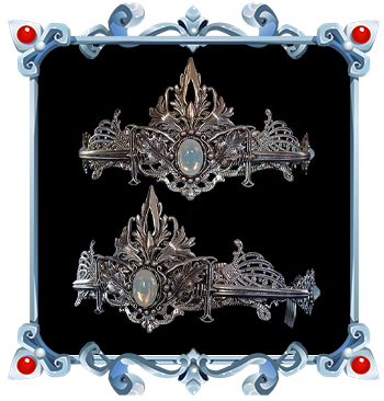 Couronne Medievale Epée Chevalier Blanc Opale